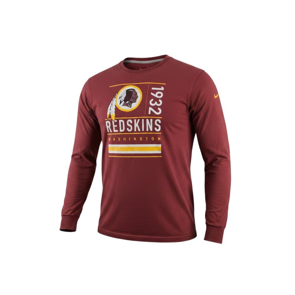 NFL Team Apparel Washington Redskins Long Sleeve T-Shirt Burgundy Men's L